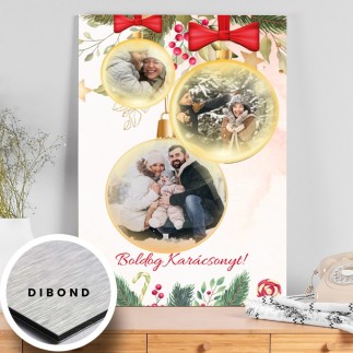 Köszöntő - Karácsonyi dísz karácsonyi fotókollázs | MyPrintPix