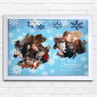 Let it Snow! Karácsonyi üdvözlet karácsonyi fotókollázs | MyPrintPix