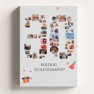 Vászon- 30 sok képes születésnapi vászonkép fotókollázs | MyPrintPix