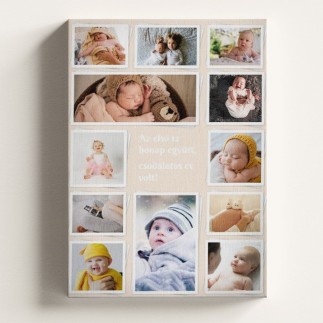 Vászonkép 12 hónap képekben babás vászonkép fotókollázs | MyPrintPix
