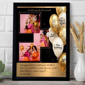 Birthday Gold születésnapi fotókollázs | MyPrintPix
