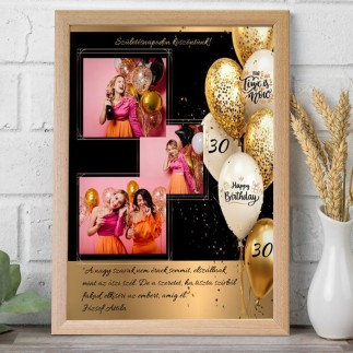 Birthday Gold születésnapi fotókollázs | MyPrintPix