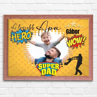 Köszöntő Apa - fekvő -super dad apák napi fotókollázs | MyPrintPix