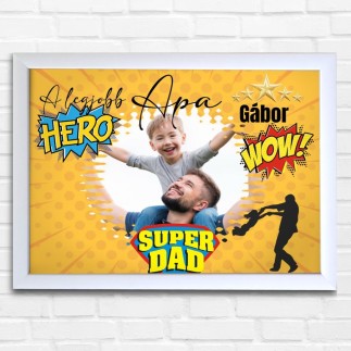 Köszöntő Apa - fekvő -super dad apák napi fotókollázs | MyPrintPix