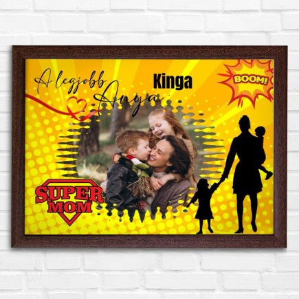 Köszöntő Anya - fekvő -super Mom