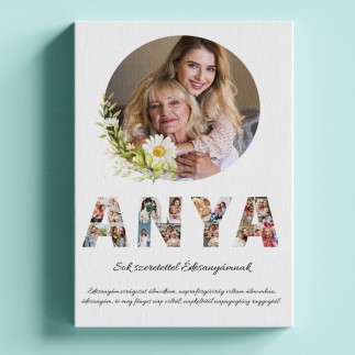 Vászonkép- Anya felíratos anyák napi vászonkép | MyPrintPix
