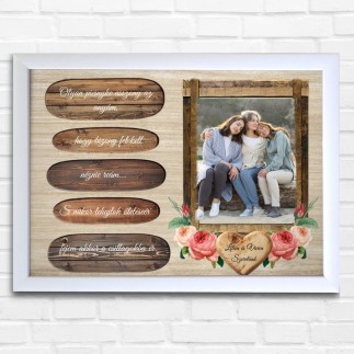 Köszöntő Anya fekvő Woddy anyák napi fotókollázs | MyPrintPix