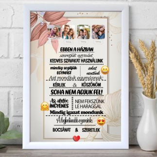 Ebben a házban családi fotókollázs | MyPrintPix