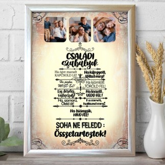 Családi szabályok családi fotókollázs | MyPrintPix