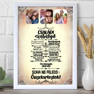 Családi szabályok családi fotókollázs | MyPrintPix