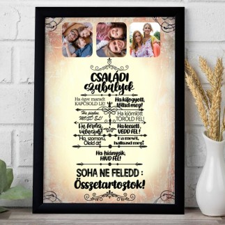 Családi szabályok családi fotókollázs | MyPrintPix
