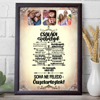 Családi szabályok családi fotókollázs | MyPrintPix