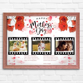 Köszöntő Anya fekvő Wooden Cubes anyák napi fotókollázs | MyPrintPix