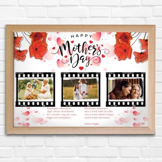 Köszöntő Anya fekvő Wooden Cubes anyák napi fotókollázs | MyPrintPix