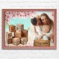 Köszöntő  Anya fekvő Wooden Cubes
