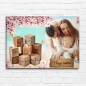 Köszöntő  Anya fekvő Wooden Cubes