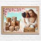 Köszöntő  Anya fekvő Wooden Cubes