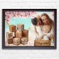 Köszöntő  Anya fekvő Wooden Cubes