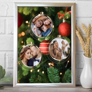 Díszek karácsonyi fotókollázs | MyPrintPix