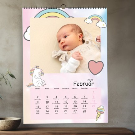 Unicorn családi naptár fotókkal | MyPrintPix