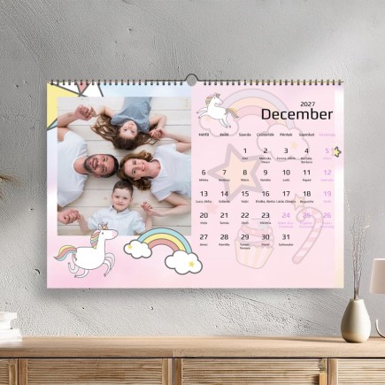 Unicorn fényképes családi naptár | MyPrintPix